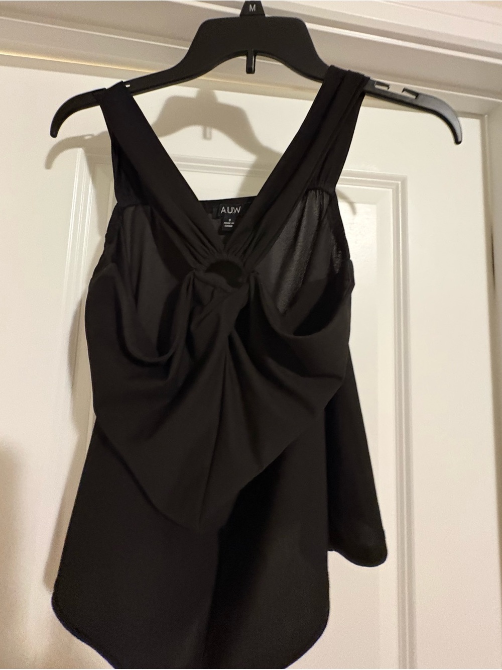 AUW Black Twist-Front Camisole